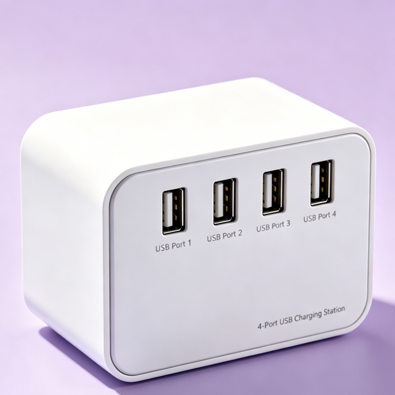4-Port USB Charging Station